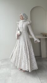 Madrid Volanlı Elbise - Krem - Görsel 2