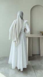 Madrid Volanlı Elbise - Beyaz - Görsel 3