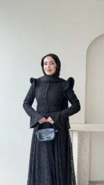 Madrid Volanlı Elbise - Siyah - Görsel 3