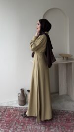 Flora Tensel Elbise - Yeşil - Görsel 2