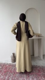 Flora Tensel Elbise - Yeşil - Görsel 3