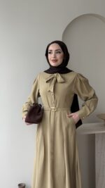 Flora Tensel Elbise - Yeşil - Görsel 4