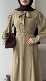 Flora Tensel Elbise - Yeşil - Görsel 5