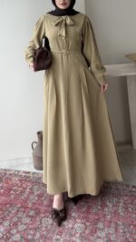 Flora Tensel Elbise - Yeşil - Görsel 6