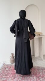 Flora Tensel Elbise - Siyah - Görsel 3