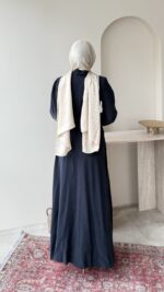 Flora Tensel Elbise - Lacivert - Görsel 3