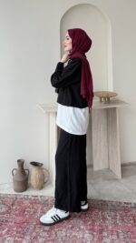 Mia Çilek Kumaş Takım - Siyah - Görsel 2