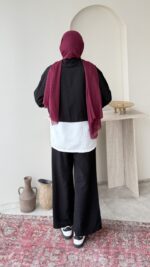 Mia Çilek Kumaş Takım - Siyah - Görsel 3