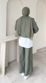 Mia Çilek Kumaş Takım - Yeşil - Görsel 3