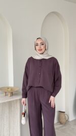 Cosy Tensel Takım - Bordo - Görsel 4