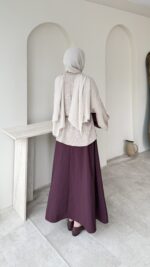 Nora Kareli Gömlek - Kahverengi - Görsel 3