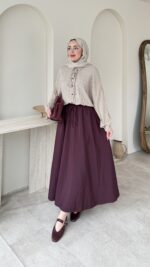 Nora Kareli Gömlek - Kahverengi - Görsel 6