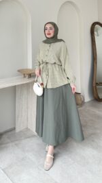 Nora Kareli Gömlek - Yeşil