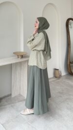 Nora Kareli Gömlek - Yeşil - Görsel 2