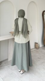 Nora Kareli Gömlek - Yeşil - Görsel 3