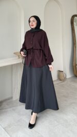 Nora Kareli Gömlek - Bordo