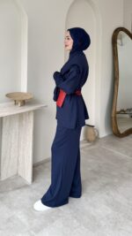 Liza Bağlamalı Oyşo Takım – Lacivert - Görsel 2