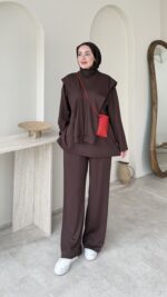 Liza Bağlamalı Oyşo Takım – Kahve