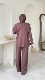 Liza Bağlamalı Oyşo Takım – Kahve - Görsel 3