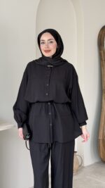 Lumi Krinkıl Takım - Siyah - Görsel 4