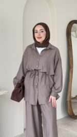 Lumi Krinkıl Takım - Kahverengi - Görsel 4