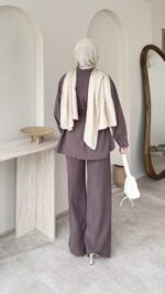 Lina Taşlı Takım - Vizon - Görsel 3