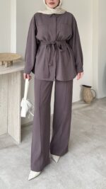 Lina Taşlı Takım - Vizon - Görsel 6