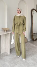 Lina Taşlı Takım - Yeşil