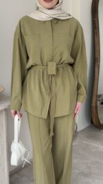 Lina Taşlı Takım - Yeşil - Görsel 5