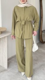 Lina Taşlı Takım - Yeşil - Görsel 6