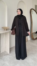 Nora Kareli Gömlek - Acı Kahverengi