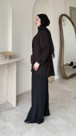 Nora Kareli Gömlek - Acı Kahverengi - Görsel 2