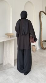 Nora Kareli Gömlek - Acı Kahverengi - Görsel 3