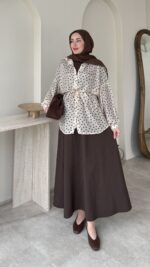 Sea Puantiyeli Gömlek - Krem