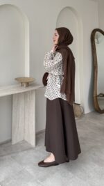 Sea Puantiyeli Gömlek - Krem - Görsel 2