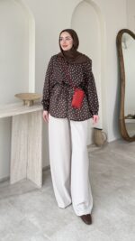 Sea Puantiyeli Gömlek - Kahverengi