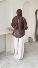 Sea Puantiyeli Gömlek - Kahverengi - Görsel 3