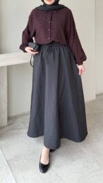 Lenna Poplin Etek - Siyah