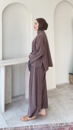 Emma Oyşo Takım - Kahverengi - Görsel 2