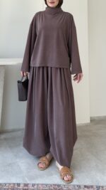 Emma Oyşo Takım - Kahverengi - Görsel 4