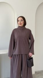 Emma Oyşo Takım - Kahverengi - Görsel 5