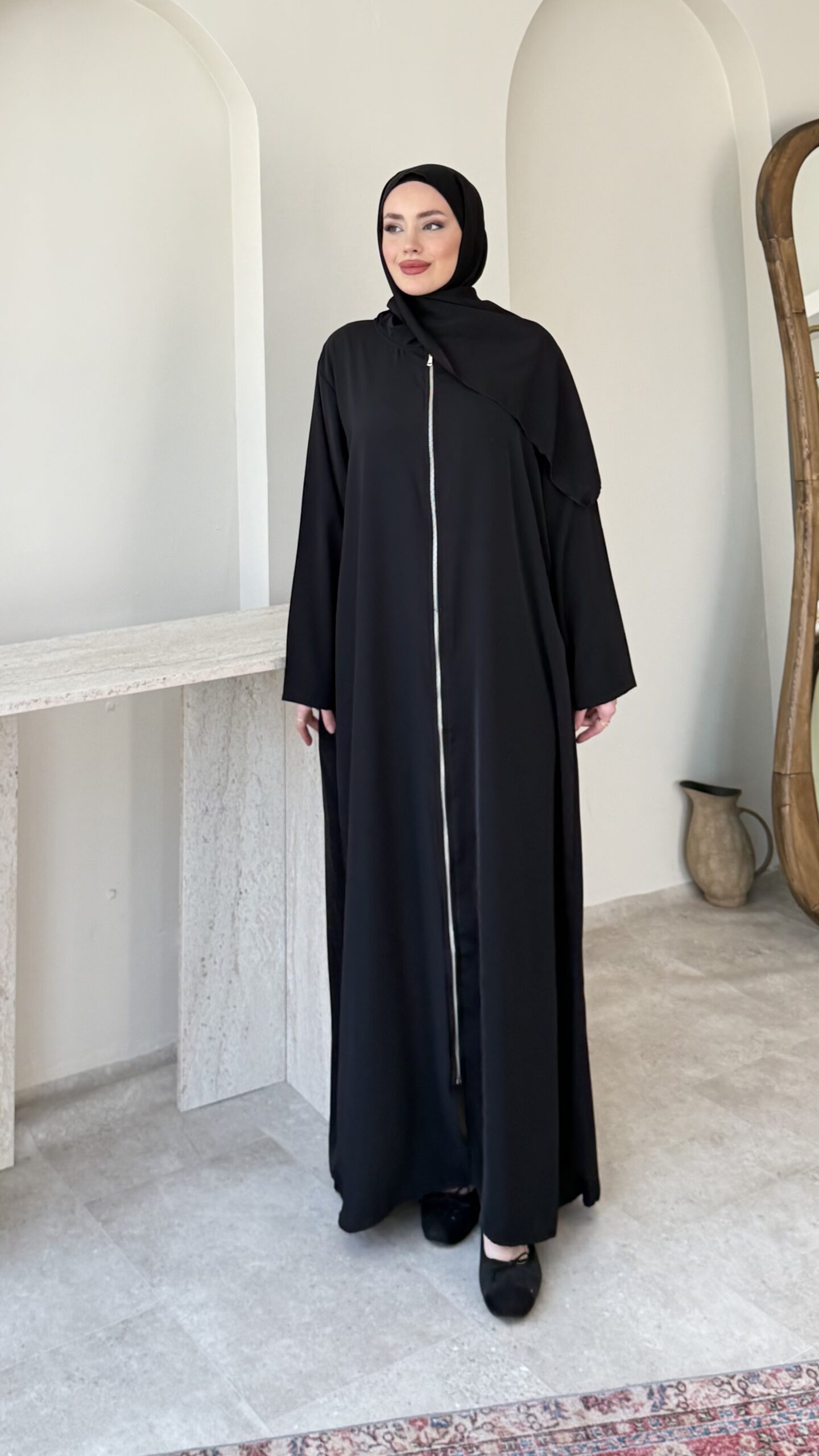 1775585144_0_69d5477812b11.jpeg Namaz Elbisesi - Siyah - Görsel 1