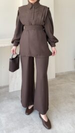 Vera Tensel Takım - Kahverengi - Görsel 5