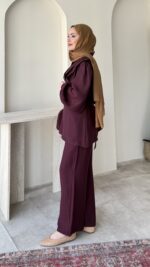 Vera Tensel Takım - Bordo - Görsel 2