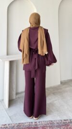 Vera Tensel Takım - Bordo - Görsel 3