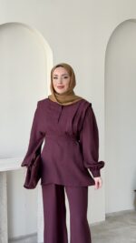 Vera Tensel Takım - Bordo - Görsel 4