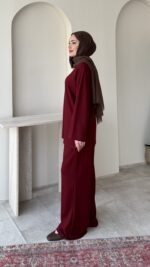 Gina Basic Takım - Bordo - Görsel 2