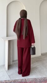 Gina Basic Takım - Bordo - Görsel 3
