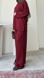 Gina Basic Takım - Bordo - Görsel 5