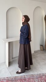 Merci Basic Gömlek - Lacivert - Görsel 2